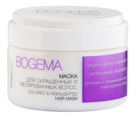 МАСКА для окрашенных и мелированных волос"Bogema"250г